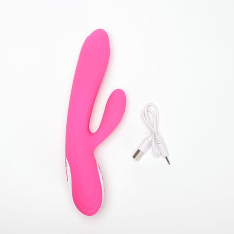 ⁨Wibrator Silikonowy Typ Króliczek Ładowany Usb Różowy⁩ w sklepie Wasserman.eu