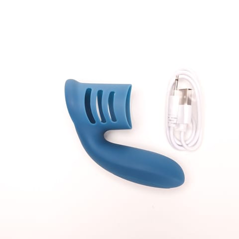 ⁨Pierścień Wibrujący Ładowany Usb Niebieski⁩ w sklepie Wasserman.eu