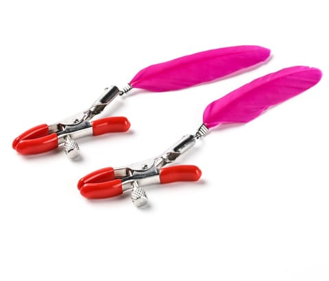 ⁨Zaciski Na Sutki Komplet  Piórka Różowe⁩ w sklepie Wasserman.eu