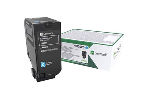 ⁨Lexmark oryginalny toner 75B20C0, cyan, 10000s, return, Lexmark CS727de, CS728de, CX727de, O⁩ w sklepie Wasserman.eu