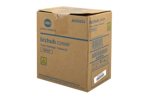 ⁨Konica Minolta Original Toner Cartridge A0X5254, yellow, 5000/4700s, TNP-50Y, Konica Minolta Bizhub C3100P, O⁩ at Wasserman.eu