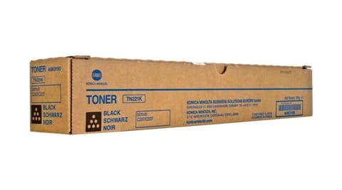 ⁨Konica Minolta Original Toner Cartridge A8K3150, black, 24000s, TN221K, Konica Minolta Bizhub C227, C287, O⁩ at Wasserman.eu