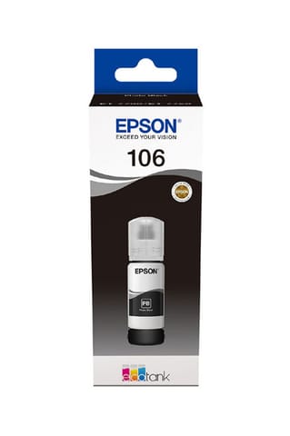 ⁨Oryginalny Tusz w butelce Photo Black Epson 106 (T00R1, C13T00R140)⁩ w sklepie Wasserman.eu
