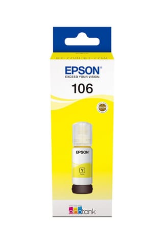 ⁨Oryginalny Tusz w butelce Yellow Epson 106 (T00R4, C13T00R440)⁩ w sklepie Wasserman.eu