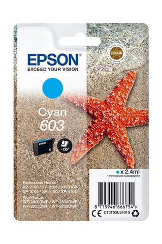 ⁨Ink cartridge EPSON (603/C13T03U24010) blue 2,4ml⁩ at Wasserman.eu