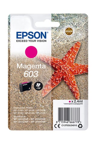 ⁨Ink cartridge EPSON (603/C13T03U34010) magenta 2,4ml⁩ at Wasserman.eu