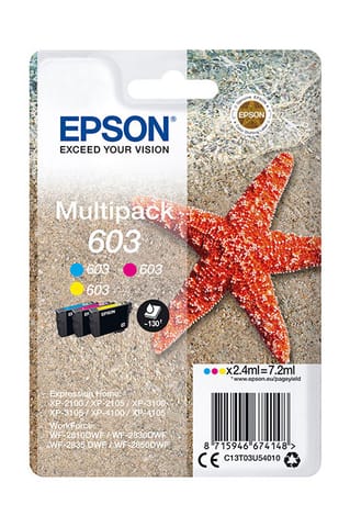 ⁨Epson oryginalny ink / tusz C13T03U54010, 603, color, 3x2.4ml⁩ w sklepie Wasserman.eu