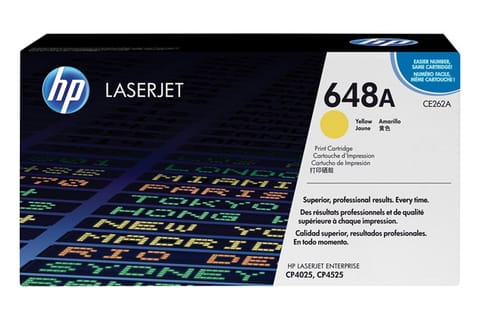 ⁨HP Original LaserJet Toner Cartridge CE262A, yellow, 11000s, HP 648A, HP Color LaserJet CP4025, CP4525, O⁩ at Wasserman.eu