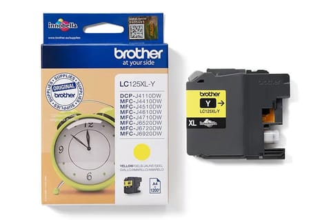 ⁨Brother LC-125XLY ink cartridge 1 pc(s) Original Yellow⁩ at Wasserman.eu