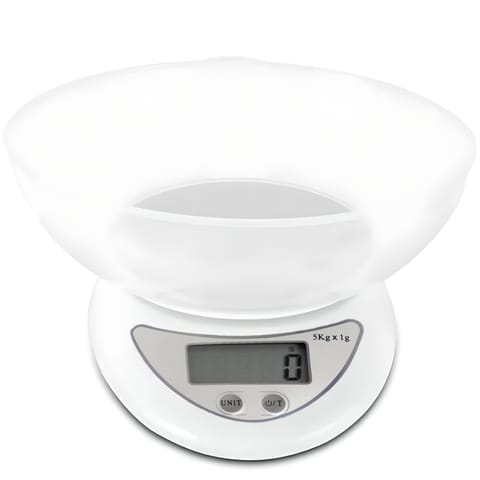 ⁨Waga elektroniczna kuchenna z miską 5000g / 1g⁩ w sklepie Wasserman.eu