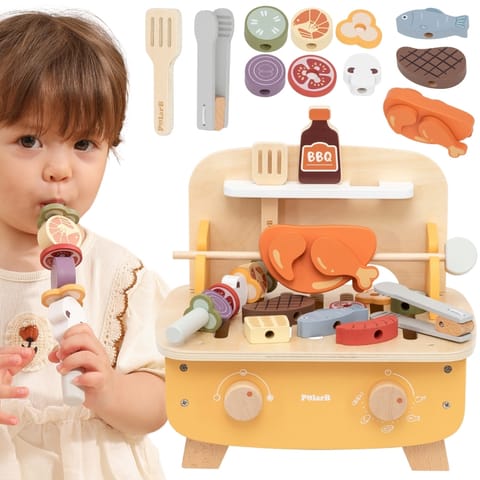 ⁨VIGA Drewniany Zestaw do Grillowania BBQ Grill⁩ w sklepie Wasserman.eu