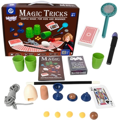 ⁨WOOPIE Zestaw Małego Magika Karty Iluzja 135 Sztuczek⁩ w sklepie Wasserman.eu