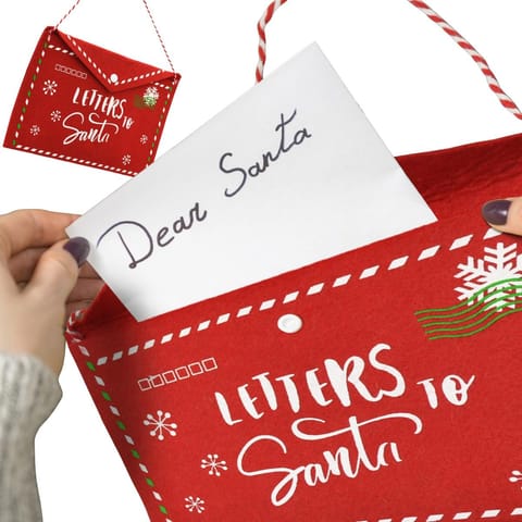 ⁨KOPERTA ŚWIĄTECZNA LIST DO ŚWIĘTEGO MIKOŁAJA FILCOWA 26x16CM LETTERS SANTA⁩ w sklepie Wasserman.eu