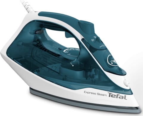 ⁨Tefal FV2839E0 iron Dry & Steam iron Cerilium soleplate 2400 W Blue, White⁩ at Wasserman.eu
