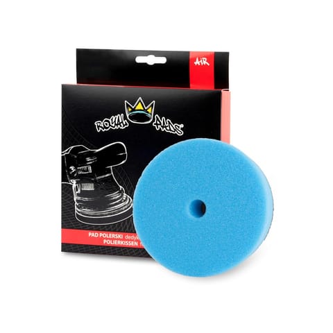 ⁨Royal Pads AIR Heavy Cut Pad 80mm Niebieski -bardzo twardy pad polerski do maszyn Dual Action⁩ w sklepie Wasserman.eu