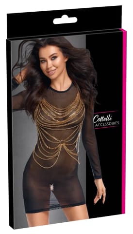 ⁨Cottelli Body Chain złoty - elegancka ozdoba na ciało, regulowana⁩ w sklepie Wasserman.eu