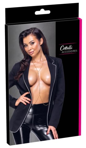 ⁨Cottelli Body Chain Gold - Złoty łańcuszek ozdobny do ciała z regulacją⁩ w sklepie Wasserman.eu