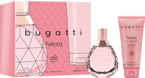 ⁨BUGATTI Zestaw prezentowy damski Felicitá (woda perfumowana 60ml + żel pod prysznic 100ml)⁩ w sklepie Wasserman.eu