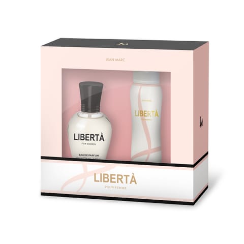 ⁨JEAN MARC Zestaw prezentowy damski Liberta (Woda perfumowana 100ml + Dezodorant w sprayu 150ml)⁩ w sklepie Wasserman.eu