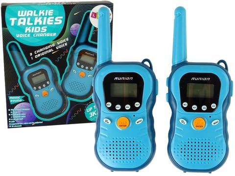Zestaw Walkie Talkies Krótkofalówki Dla Dzieci Niebieskie 2 Szt. w sklepie Wasserman.eu