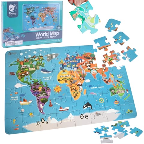 ⁨CLASSIC WORLD Puzzle Drewniane Mapa Świata⁩ w sklepie Wasserman.eu