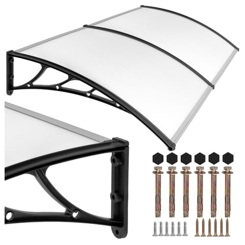 ⁨Daszek nad drzwi MAKO DUO 100x200cm czarny⁩ w sklepie Wasserman.eu