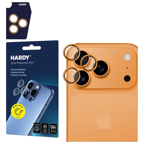 ⁨Ochrona na obiektyw aparatu 3MK HARDY    Lens Protection Pro do Apple iPhone 17 Pro / 17 Pro Max pomarańczowy⁩ w sklepie Wasserman.eu