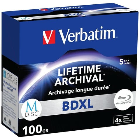 ⁨Płyta BD-XL Verbatim M-Disc 100GB 4X     5szt 43849⁩ w sklepie Wasserman.eu