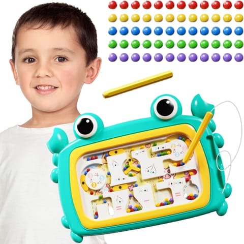 ⁨WOOPIE Tablica Magnetyczna Montessori Labirynt Krab Turkusowa⁩ w sklepie Wasserman.eu