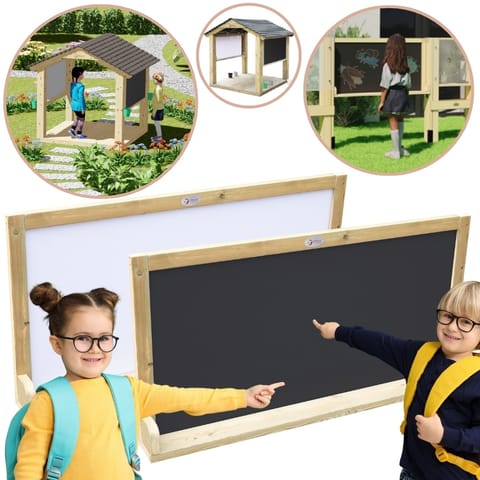 ⁨CLASSIC WORLD EDU Drewniana Tablica Dwustronna Kredowa- Magnetyczna Edukacyjna⁩ w sklepie Wasserman.eu