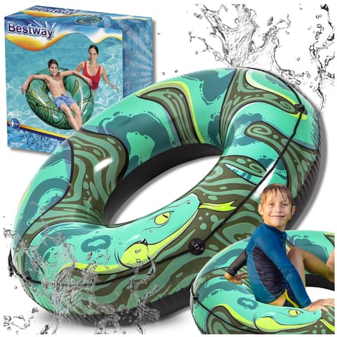 ⁨Koło do pływania dmuchane DUŻE dla dzieci dorosłych BESTWAY WĄŻ 119cm⁩ w sklepie Wasserman.eu