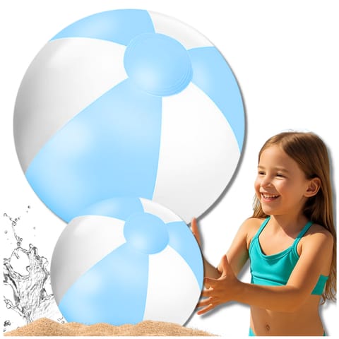 ⁨PIŁKA PLAŻOWA DMUCHANA NA BASEN OGRÓD DUŻA 53 CM NIEBIESKA⁩ w sklepie Wasserman.eu