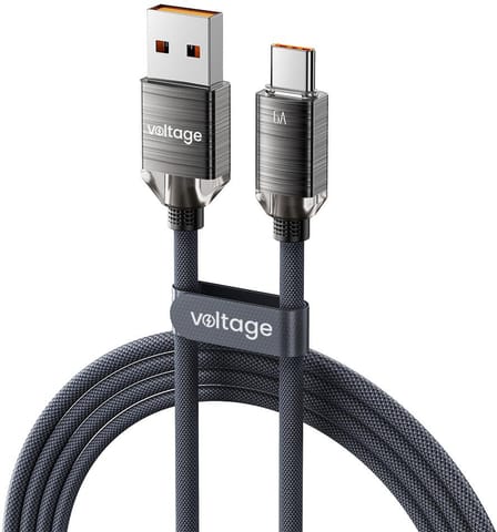 ⁨Kabel USB-A / USB-C Voltage PureCrystal 66W 100cm czarny⁩ w sklepie Wasserman.eu
