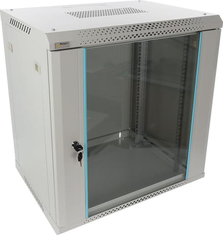 ⁨Szafa Rack 12U wisząca do złożenia 600x450 Pulsar  RWA1264-G szara⁩ w sklepie Wasserman.eu