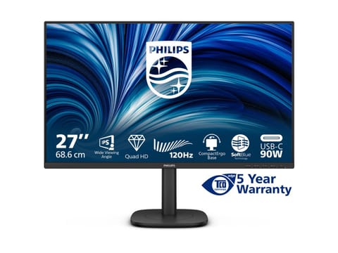 ⁨Monitor PHILIPS 27B2U3601/00 (27" /IPS /120Hz /2560 x 1440 /Czarny)⁩ w sklepie Wasserman.eu