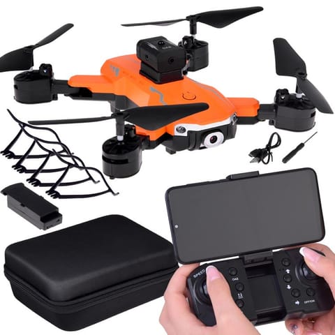 ⁨Quadrocopter Latający Dron model zdalnie sterowany składany + pilot RC0681⁩ w sklepie Wasserman.eu