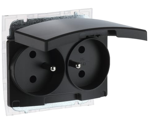 ⁨GNIAZDO PODWÓJNE SANTRA/4145-19/EPN 230 V 16 A IP44 Elektro-Plast⁩ w sklepie Wasserman.eu