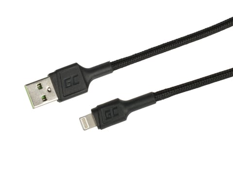 ⁨Green Cell KABGCSET06 lightning cable 2 m Black⁩ at Wasserman.eu