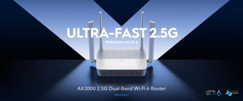 ⁨ROUTER WR3000H Wi-Fi 6 2.4 GHz, 5 GHz 574 Mb/s + 2402 Mb/s CUDY⁩ w sklepie Wasserman.eu