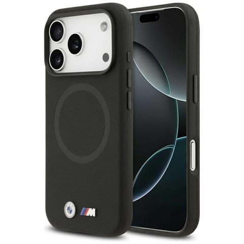 ⁨Etui BMW M FW Metal Logo MagSafe do      iPhone 17 Pro Max czarny⁩ w sklepie Wasserman.eu