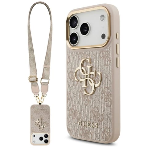 ⁨Etui Guess 4G Big 4G Classic Logo Big Strap Metal Buttons do iPhone 17 Pro różowy⁩ w sklepie Wasserman.eu