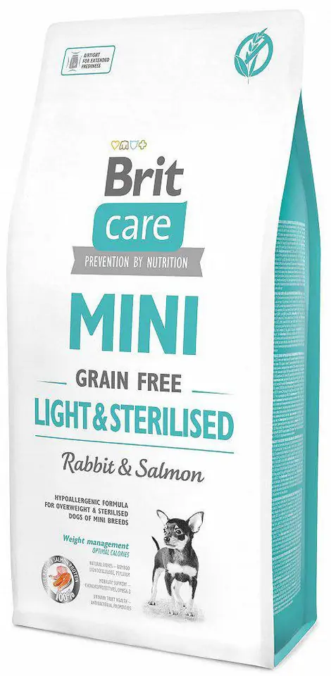 ⁨Brit Care Mini Light & Sterilised Rabbit, Salmon 2 kg⁩ at Wasserman.eu