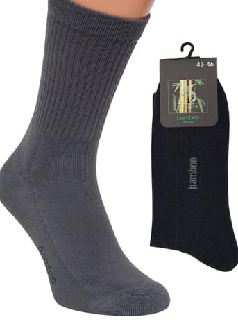 ⁨SKARPETY REGINASOCKS BAMBUS PÓŁFROTTE 1185 (kolor czarny, rozmiar 43-46)⁩ w sklepie Wasserman.eu