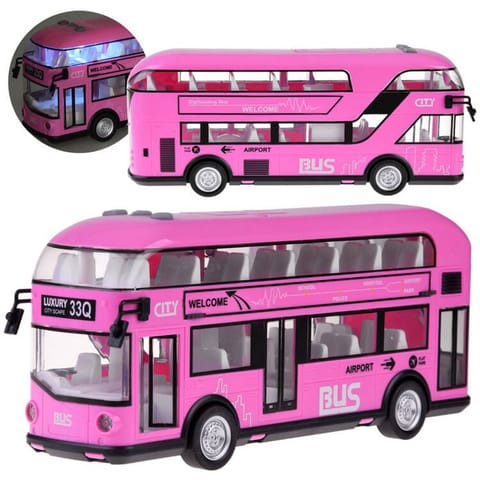 ⁨Różowy Autobus piętrowy otwierane drzwi dźwiek ZA4748⁩ w sklepie Wasserman.eu