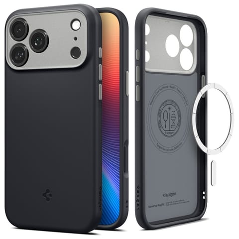 ⁨Etui Spigen Nano Pop Mag MagSafe do      iPhone 17 Pro czarny⁩ w sklepie Wasserman.eu