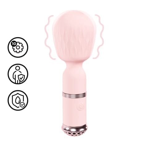 Loveline Velour Mini-Wand Rożowy - 10 Trybow, Wodoodporny, USB w sklepie Wasserman.eu