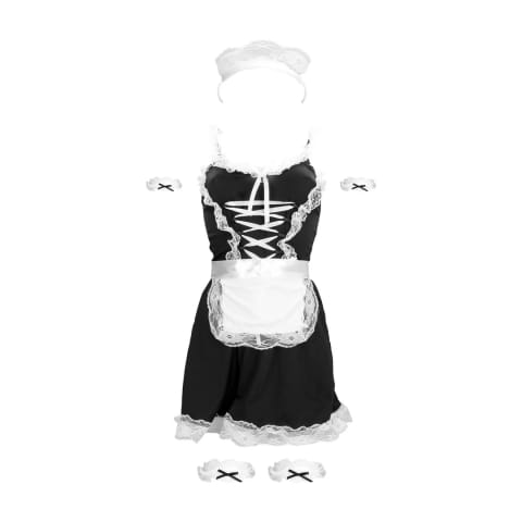 Obsessive French Maid Kostium S/M Czarny z Akcesoriami w sklepie Wasserman.eu