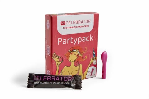 My Celebrator Pink - Zestaw 10 nasadek wibracyjnych na szczoteczkę w sklepie Wasserman.eu