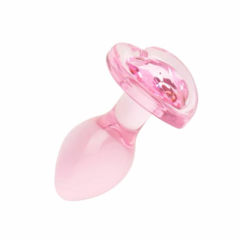 ⁨Anal Collection Szklany Korek Intymny Small 7 cm Rożowy Sercowe Zakończenie⁩ w sklepie Wasserman.eu
