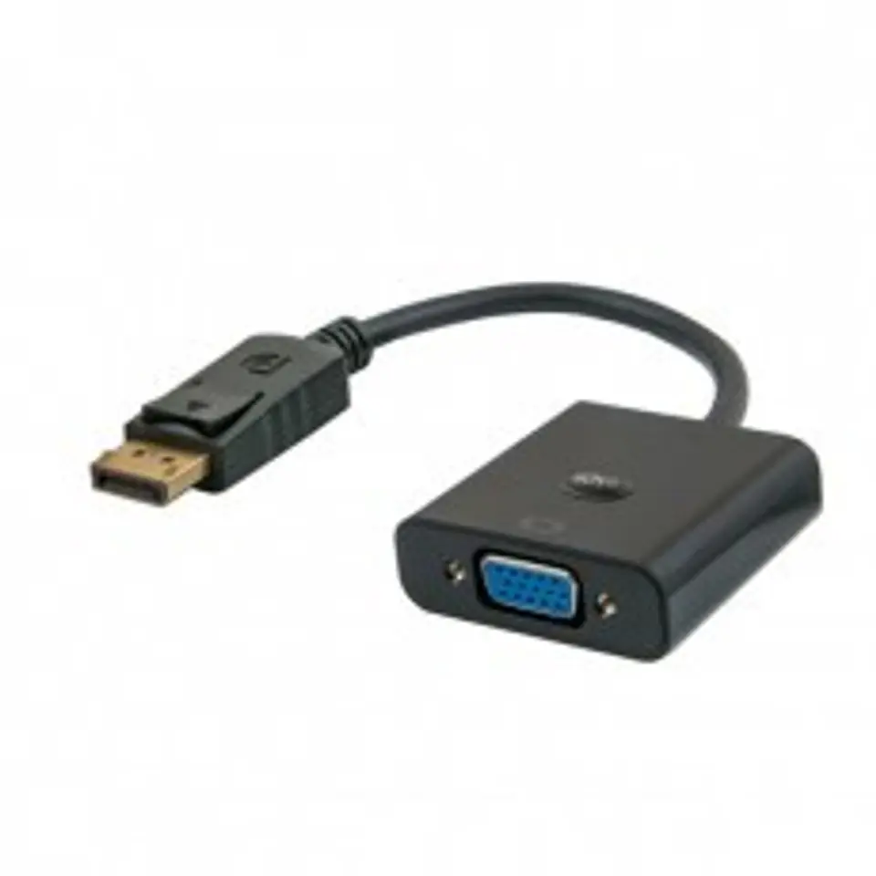 ⁨Adapter SAVIO CL-90 (DisplayPort M - D-Sub (VGA) F; 0,20m; kolor czarny)⁩ w sklepie Wasserman.eu